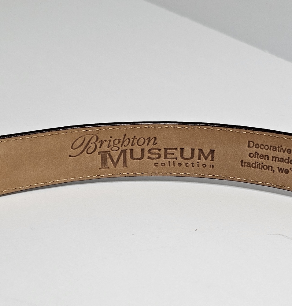 VNTG 1991 Brighton Belt LG Museum Collection Brown Lizard Embossed Leather 37809 - Picture 5 of 9